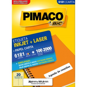 ETIQUETA 6181 COM 2000 UNIDADES PIMACO