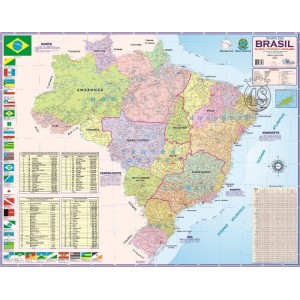 MAPA BRASIL POLITICA TURISTICO REGIONAL MULTIMAPAS