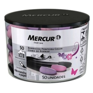 BORRACHA PONTEIRA COLORIDA C/50 MERCUR