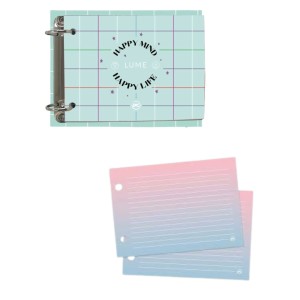 CADERNO ARGOLADO MINI LUME 80FLS 3912 16,8x12,5CM DAC