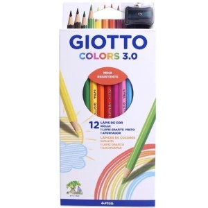 LÁPIS 12 CORES 3.0 KIT GIOTTO