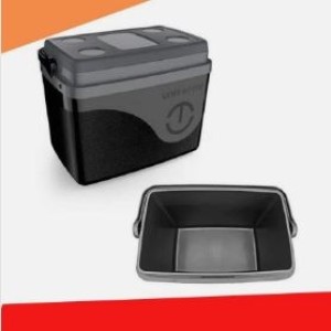 CAIXA TÉRMICA PLÁSTICA FLORIPA 15 LITROS PRETA UNITERMI