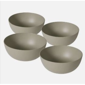 KIT 4 UNIDADES BOWL PP CINZA CONCRETO 450 ML SÃO BERNARDO
