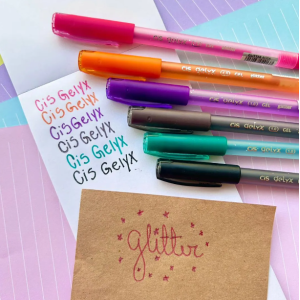 CANETA DE GEL GELYX 1.0 MM 6 CORES COM GLITER CIS