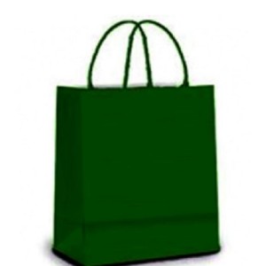 SACOLA DE PAPEL VERDE 13 X 10 X 41 CM REF.154 ZAGAROLLO