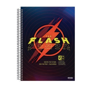 CADERNO 80FLS 1 MATÉRIA UNIVERSITÁRIO CAPA DURA ESPIRAL THE FLASH SÃO DOMINGOS