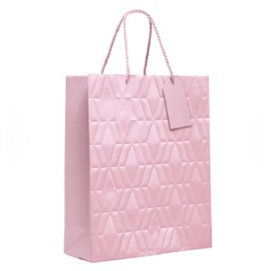 SACOLA DE PAPEL PARA PRESENTE PREMIUM M ROSA CLARO CROMUS