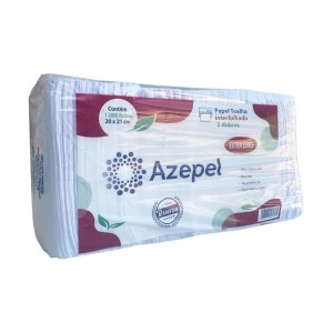 PAPEL TOALHA 20CMX21CM INTERFOLHA BRANCO LINHA RESERVA 1000FLS EMB. PLÁSTICA AZEPEL