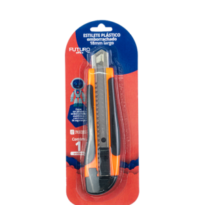 ESTILETE LARGO PLÁSTICO EMBORRACHADO 18MM FUTURO
