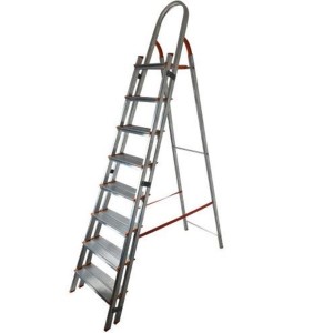 ESCADA DE ALUMÍNIO DUPLA 7 DEGRAUS PATAMAR 160CM EMD007 ÁGATA