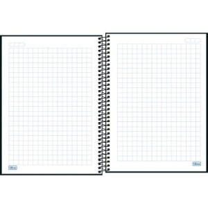 CADERNO 80FLS 1,0x1,0 QUADRICULADO UNIVERSITÁRIO CAPA DURA ESPIRAL ZIP PRETO TILIBRA