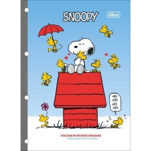 BLOCO PARA FICHÁRIO UNIVERSITÁRIO 80FLS SNOOPY TILIBRA