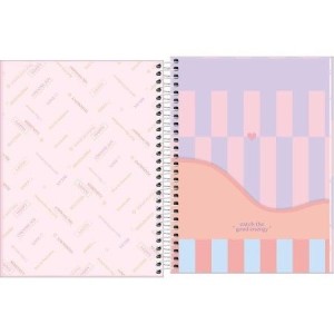 CADERNO 160FLS 10 MATÉRIAS COLEGIAL CAPA DURA ESPIRAL HAPPY TILIBRA