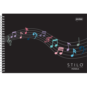 CADERNO 1/4 80FLS MÚSICA STILO JANDAIA