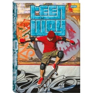 CADERNO 48FLS UNIVERSITÁRIO CAPA DURA BROCHURA TEEN WAY JANDAIA