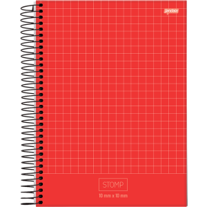 CADERNO 96FLS 1,0x1,0 QUADRICULADO UNIVERSITÁRIO CAPA DURA ESPIRAL JANDAIA
