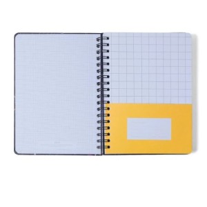 CADERNO 160FLS 10 MATÉRIAS COLEGIAL CAPA DURA ESPIRAL CLASSICA PRETA CICERO