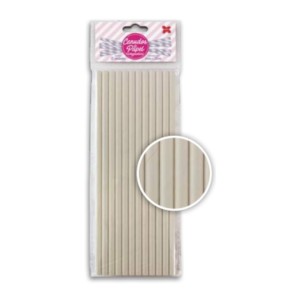 CANUDO DE PAPEL BRANCO 6MMx200MM C/12 UNIDADES 4328 MAKE