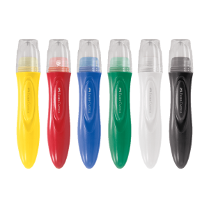 PINCÉIS COM GUACHE 6 CORES LITTLE CREATIVES FABER CASTELL