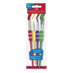 KIT PINCEL SOFT TOUCH 4 UNIDADES FABER CASTELL